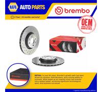 2x Brake Discs Pair Vented fits FIAT LINEA 1.6D Front 2009 on 198A3.000 284mm