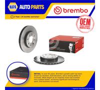 2x Brake Discs Pair Vented fits FIAT PANDA VAN 169 1.3D Front 2004 on 240mm Set