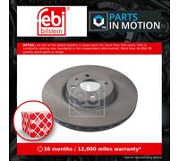 2x Brake Discs Pair Vented fits FIAT QUBO 225 1.3D Front 2008 on 284mm Set Febi