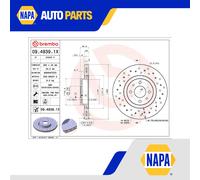 2x Brake Discs Pair Vented fits FIAT STILO 192 1.9D Front 01 to 08 284mm Set New