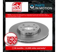 Febi 12133 Brake Disc Front High Performance Fits Fiat Coupe 1998 - 2000