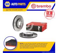2x Brake Discs Pair Vented fits FORD B-MAX 1.4 Front 2012 on 278mm Set Brembo