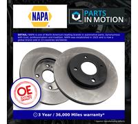 2x Brake Discs Pair Vented fits FORD FIESTA Mk6 TDCi 1.5D Front 2012 on 258mm