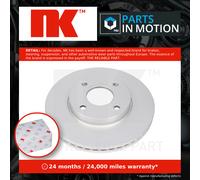 2x Brake Discs Pair Vented fits FORD FIESTA Mk7 1.0 Front 2017 on 262mm Set NK