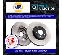 2x Brake Discs Pair Vented fits FORD FOCUS Front 04 to 20 300mm Set NAPA 1223664
