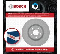 2x Brake Discs Pair Vented fits FORD GALAXY 1.5 Front 2015 on 316mm Set Bosch
