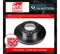 Febi Bilstein 44104 Brake Disc Fits Mazda BT-50 2.5 MRZ-CD 4x4 3.0 CDVi '06-'22