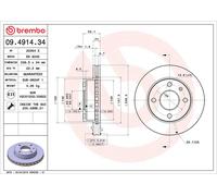 2x Brake Discs Pair Vented fits FORD SIERRA Mk1, Mk2 2.3D Front 82 to 93 240mm