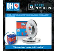2x Brake Discs Pair Vented fits FORD TRANSIT CONNECT Front 1.0 1.5D 1.6D 2013 on