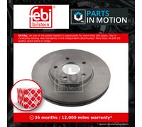 febi bilstein Pair of Brake Disc Rotor 26592 fits Front OE 1 361 298