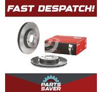 2x Brake Discs Pair Vented fits FORD TRANSIT COURIER B460 1.0 Front 2014 on Set