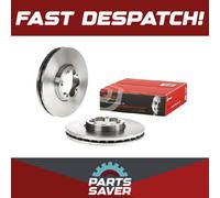 2x Brake Discs Pair Vented fits FORD TRANSIT CUSTOM V362 TDCi 2.2D Front 2012 on
