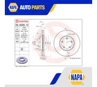 2x Brake Discs Pair Vented fits FORD TRANSIT TOURNEO TDCi 2.2D Front 06 to 14