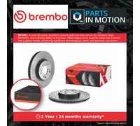 2x Brake Discs Pair Vented fits HONDA ACCORD CU3, CW3 2.2D Front 2008 on 296mm
