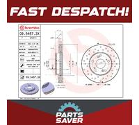 BREMBO Brake disc XTRA LINE - Xtra perforated/vented 09.5457.3X Brake rotor,Brake discs HONDA,ACURA,CIVIC VII Hatchback (EU, EP, EV)