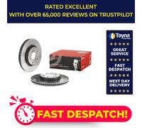 2x Brake Discs Pair Vented fits HONDA CIVIC FK3 2.2D Front 12 to 16 N22B4 293mm