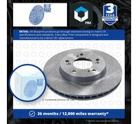 Pair of Front Brake Disc Fits Honda CR-V Civic HR-V Integra Blue Print ADH24341