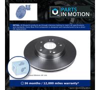 2x Brake Discs Pair Vented fits HONDA CIVIC Front 05 to 22 282mm Set Blue Print