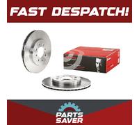 2x BREMBO Brake Disc Front Internally Vented With Bolts/Screws Fits Honda Jazz