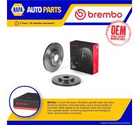 2x Brake Discs Pair Vented fits KIA CEED 1.6D Front 2018 on 305mm Brembo