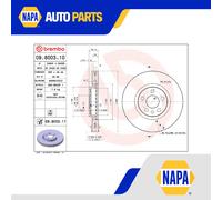 2x Brake Discs Pair Vented fits LANCIA PHEDRA 179AXA11 2.0 Front 02 to 10 285mm