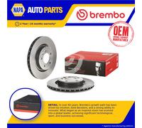 2x Brake Discs Pair Vented fits LAND ROVER DISCOVERY Mk5 3.0 Rear 2016 on 325mm
