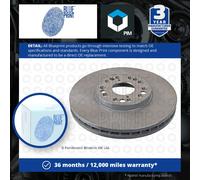 2x Brake Discs Pair Vented Front 296mm ADT34387 Blue Print Set 4351222210 New