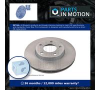 Blue Print Pair of Internally Vented Painted Brake Disc Rotor ADM54368 FRONT