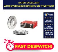 2x Brake Discs Pair Vented fits MERCEDES 230 2.3 Front 84 to 93 M102.982 284mm