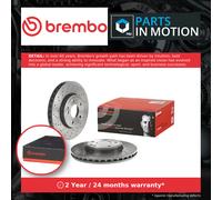 2x Brake Discs Pair Vented fits MERCEDES A180 W176 1.6 Front 12 to 18 M270.910