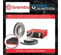 2x Brake Discs Pair Vented fits MERCEDES A200 W176 1.8D Front 12 to 14 OM651.901