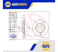 2x Brake Discs Pair Vented fits MERCEDES B180 W245 2.0D Front 05 to 11 OM640.940