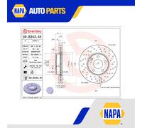 2x Brake Discs Pair Vented fits MERCEDES B200 W246 1.6 Front 11 to 18 M270.910