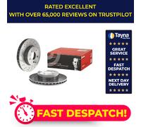 2x Brake Discs Pair Vented fits MERCEDES C180 1.6 Front 2008 on 295mm Set Brembo