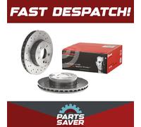 2x Brake Discs Pair Vented fits MERCEDES C180 1.6 Front 2008 on 295mm Set Brembo