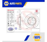 2x Brake Discs Pair Vented fits MERCEDES C180 S205, W205 1.6D Front 14 to 18 Set