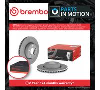 2x Brake Discs Pair Vented fits MERCEDES C200D S205, W205 1.6D Front 2018 on Set
