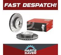 2x Brake Discs Pair Vented fits MERCEDES C220 S204, W204 2.1D Front 07 to 08 Set