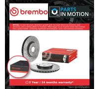 2x Brake Discs Pair Vented fits MERCEDES C230 S203, W203 2.5 Front 05 to 07 Set