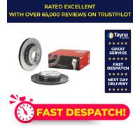2x Brake Discs Pair Vented fits MERCEDES C250 2.2D Rear 2008 on 300mm Set Brembo