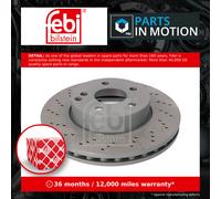 2x Brake Discs Pair Vented fits MERCEDES C250 1.8 Front 2009 on M271.860 295mm