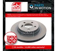 2x Brake Discs Pair Vented fits MERCEDES C320 S204, W204 3.0D Rear 07 to 14 Set