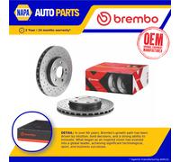 2x Brake Discs Pair Vented fits MERCEDES CLA200 C117, X117 2.2D Front 14 to 19