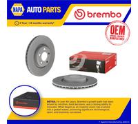 2x Brake Discs Pair Vented fits MERCEDES CLS400D C257 2.9D Rear 2017 on 320mm