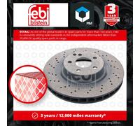 2x Brake Discs Pair Vented fits MERCEDES E200 W211 2.2D Front 02 to 08 OM646.951