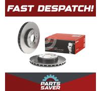 2x Brake Discs Pair Vented fits MERCEDES E280 S211, W211 3.0 Front 05 to 09 Set