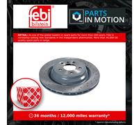 2x Brake disc Rear Axle perforated/vented 106607 FEBI BILSTEIN for MERCEDES-BENZ