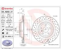 2x Brake Discs Pair Vented fits MERCEDES ML350 W166 3.5 Rear 11 to 15 M276.955