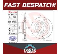 Brembo 09.A961.11 Rear UV Coated Brake Disc, Set of 2