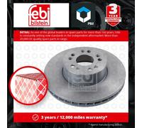 2x Brake Discs Pair Vented fits MERCEDES S350 W140 3.4D Front 93 to 98 OM603.971